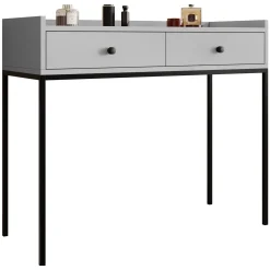 Garnero Arredamenti Consolle ingresso 100x86cm design moderno 2 cassetti Pollon Grigio Online
