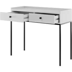 Garnero Arredamenti Consolle ingresso 100x86cm design moderno 2 cassetti bianco Pollon Bianco Opaco Clearance