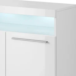Garnero Arredamenti Credenza alta 91x92h cm 2 ante moderna Frisk Bianco Lucido Clearance