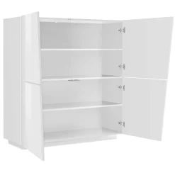Garnero Arredamenti Credenza alta 120x126h cm 4 ante Candia Gihome® Bianco Lucido Best