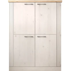 Garnero Arredamenti Credenza alta 118x160h cm 4 ante moderna rovere bianco frassinato Doria Sale
