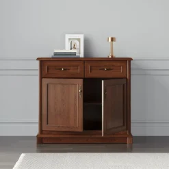 Garnero Arredamenti Credenza 101x90h cm 2 ante 2 cassetti arte povera noce Toscana Best