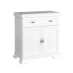 Garnero Arredamenti Credenza 88x97h cm 2 ante 1 cassetto shabby Kelly Bianco Frassinato Outlet