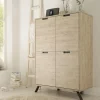 Garnero Arredamenti Credenza 106x152h cm moderna rovere chiaro Juvena