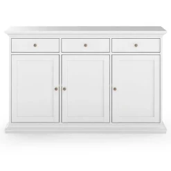Garnero Arredamenti Credenza 143x92h cm shabby bianco opaco Avignon Gihome®