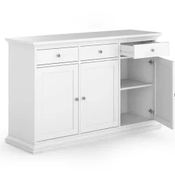 Garnero Arredamenti Credenza 143x92h cm shabby bianco opaco Avignon Gihome®