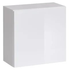Garnero Arredamenti Cubetto da parete 1 anta 60x60cm bianco opaco e lucido Geo Bianco Lucido New