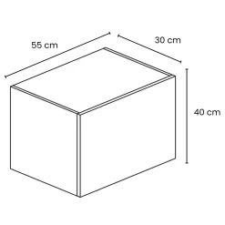Garnero Arredamenti Cubo da terra 55x40h cm 1 anta reversibile Sunset Beige