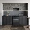 Garnero Arredamenti Cucina 240cm completa componibile moderna marmo nero grigio Yangon Hot