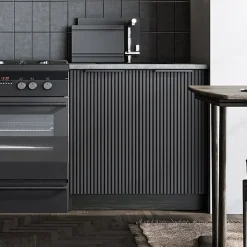 Garnero Arredamenti Cucina 240cm completa componibile moderna marmo nero grigio Yangon Hot
