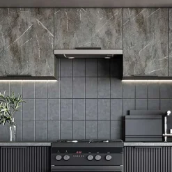 Garnero Arredamenti Cucina 240cm completa componibile moderna marmo nero grigio Yangon Hot