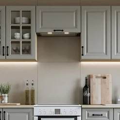 Garnero Arredamenti Cucina 240cm completa moderna shabby componibile grigio rovere Oxford Grigio - Rovere Clearance
