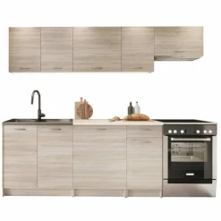 Garnero Arredamenti Cucina 240cm completa moderna lineare sonoma Dalia Rovere