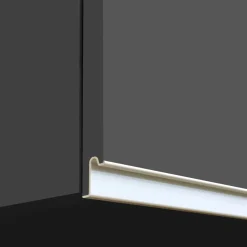 Garnero Arredamenti Cucina 255cm componibile lineare moderna antracite grigio pietra Gourmet Elegance Antracite - Grigio pietra Outlet