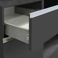 Garnero Arredamenti Cucina 255cm componibile lineare moderna antracite grigio pietra Gourmet Elegance Antracite - Grigio pietra Outlet