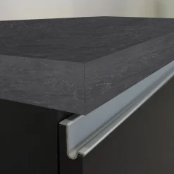 Garnero Arredamenti Cucina 255cm componibile lineare moderna antracite grigio pietra Gourmet Elegance Antracite - Grigio pietra Outlet