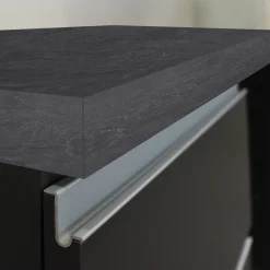 Garnero Arredamenti Cucina 255cm componibile lineare moderna antracite grigio pietra Gourmet Prestige Antracite - Grigio pietra Outlet