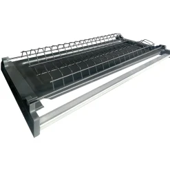 Garnero Arredamenti Cucina 255cm componibile lineare moderna bianco grigio pietra Gourmet Pure Bianco Lucido - Grigio pietra Outlet