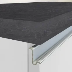 Garnero Arredamenti Cucina 255cm componibile lineare moderna bianco grigio pietra Gourmet Pure Bianco Lucido - Grigio pietra Outlet