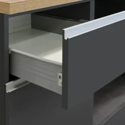 Garnero Arredamenti Cucina 255cm componibile lineare moderna antracite rovere Gourmet Elegance Antracite - Rovere Outlet