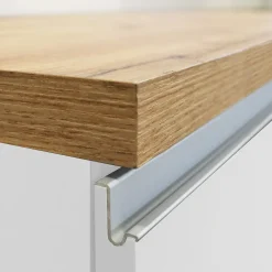 Garnero Arredamenti Cucina 255cm componibile lineare moderna bianco rovere Gourmet Elegance Bianco Lucido - Rovere Best