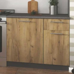 Garnero Arredamenti Cucina 240cm moderna componibile lineare quercia antracite Urban Quercia - Antracite Hot