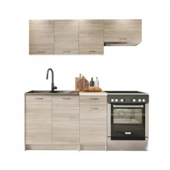 Garnero Arredamenti Cucina 180cm moderna lineare componibile sonoma Dalia Rovere
