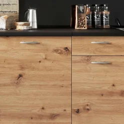 Garnero Arredamenti Cucina 240cm moderna lineare componibile Dalia Quercia Discount