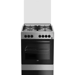 Garnero Arredamenti Cucina combinata 4 fuochi con forno elettrico 60x85cm inox Beko Argento Hot