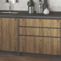 Garnero Arredamenti Cucina moderna lineare 180cm quercia antracite Amber Sale