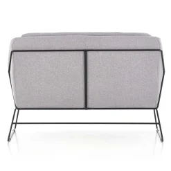 Garnero Arredamenti Divano imbottito moderno 125x83cm grigio nero Erminia 2 Online