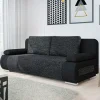 Garnero Arredamenti Divano letto 3 posti imbottito 200cm nero grigio scuro Barney Discount