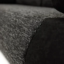 Garnero Arredamenti Divano letto 3 posti imbottito 200cm nero grigio scuro Barney Discount