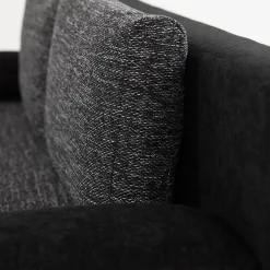 Garnero Arredamenti Divano letto 3 posti imbottito 200cm nero grigio scuro Barney Discount