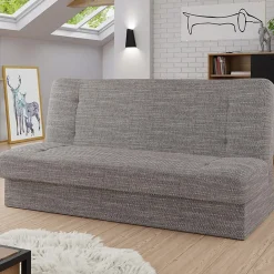 Garnero Arredamenti Divano letto 2 posti matrimoniale senza braccioli 192cm grigio beige Joby Tessuto Lawa Grigio Outlet