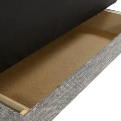 Garnero Arredamenti Divano letto 2 posti matrimoniale senza braccioli 192cm grigio beige Joby Tessuto Lawa Grigio Outlet