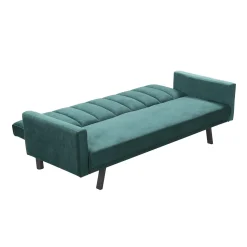 Garnero Arredamenti Divano letto 3 posti 192x82 cm velluto scuro Nespolo Verde New