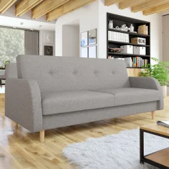 Garnero Arredamenti Divano letto 2 posti 216x87cm con box contenitore grigio Nebbia Online