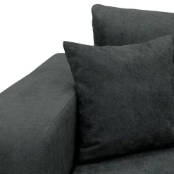 Garnero Arredamenti Divano letto 3 posti 248x90cm con contenitore in Floty Tessuto Velo Nero Sale