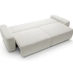 Garnero Arredamenti Divano letto 3 posti 257x105cm tessuto bianco Cozyfy Discount