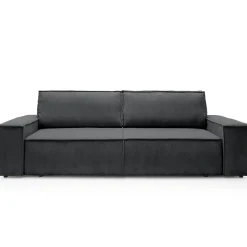 Garnero Arredamenti Divano letto 3 posti 257x106cm velluto a coste antracite Snuggle Velluto a Coste Poso Antracite Outlet