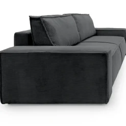 Garnero Arredamenti Divano letto 3 posti 257x106cm velluto a coste antracite Snuggle Velluto a Coste Poso Antracite Outlet