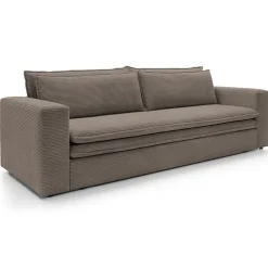 Garnero Arredamenti Divano letto 3 posti 244x95cm velluto a coste marrone Restful Velluto a Coste Poso Marrone Outlet