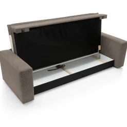 Garnero Arredamenti Divano letto 3 posti 244x95cm velluto a coste marrone Restful Velluto a Coste Poso Marrone Outlet