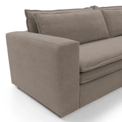 Garnero Arredamenti Divano letto 3 posti 244x95cm velluto a coste marrone Restful Velluto a Coste Poso Marrone Outlet