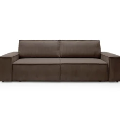 Garnero Arredamenti Divano letto 3 posti 257x106cm velluto a coste marrone Snuggle Velluto a Coste Poso Marrone Clearance