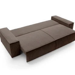 Garnero Arredamenti Divano letto 3 posti 257x106cm velluto a coste marrone Snuggle Velluto a Coste Poso Marrone Clearance