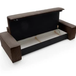 Garnero Arredamenti Divano letto 3 posti 257x106cm velluto a coste marrone Snuggle Velluto a Coste Poso Marrone Clearance