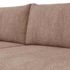 Garnero Arredamenti Divano letto angolare 4 posti 285x188cm con contenitore tessuto bouclé marrone chiaro Soft Tessuto Bouclè Marrone Chiaro Hot