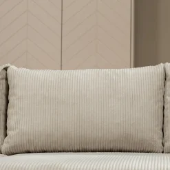 Garnero Arredamenti Divano letto angolare 4 posti 285x188cm con contenitore tessuto velluto a coste beige Soft Velluto a Coste Poso Beige Sale